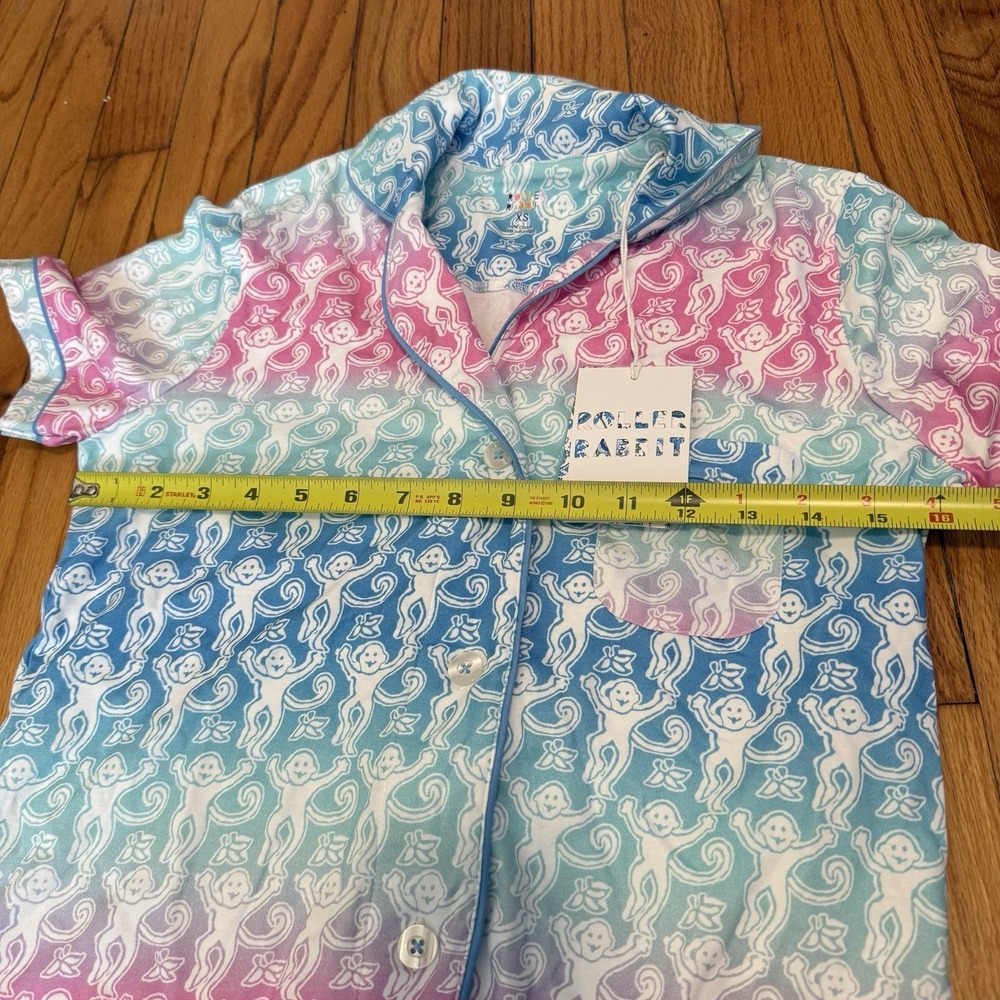 Roller Rabbit NWT Ombre Monkey Polo Pajama Shorts Set Size XS - Picture 9 of 12